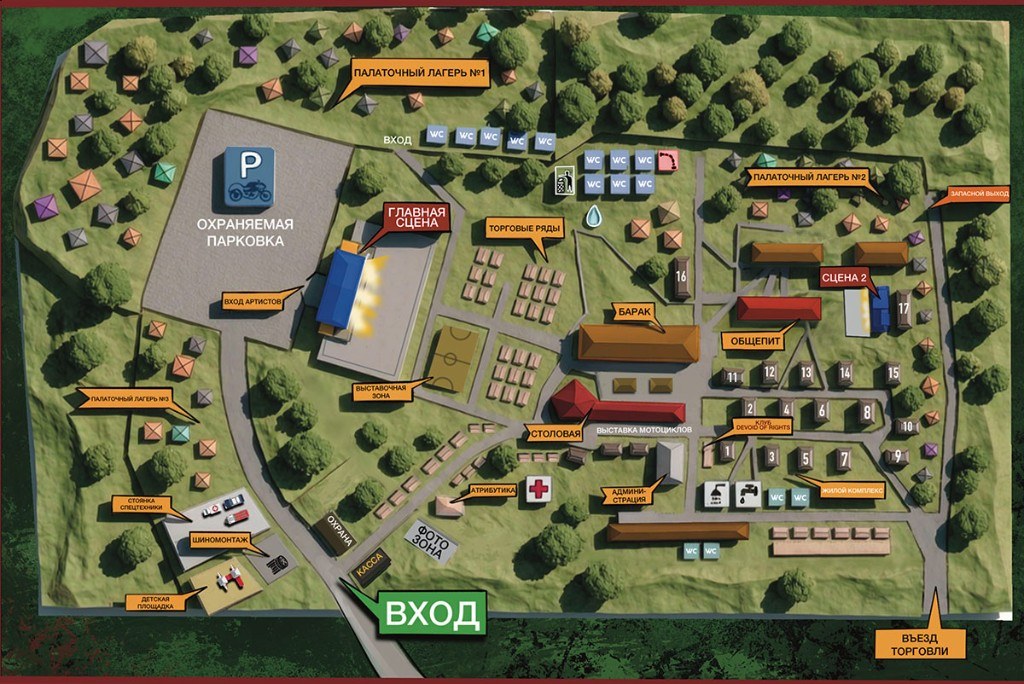 Lida Bike Fest camp map